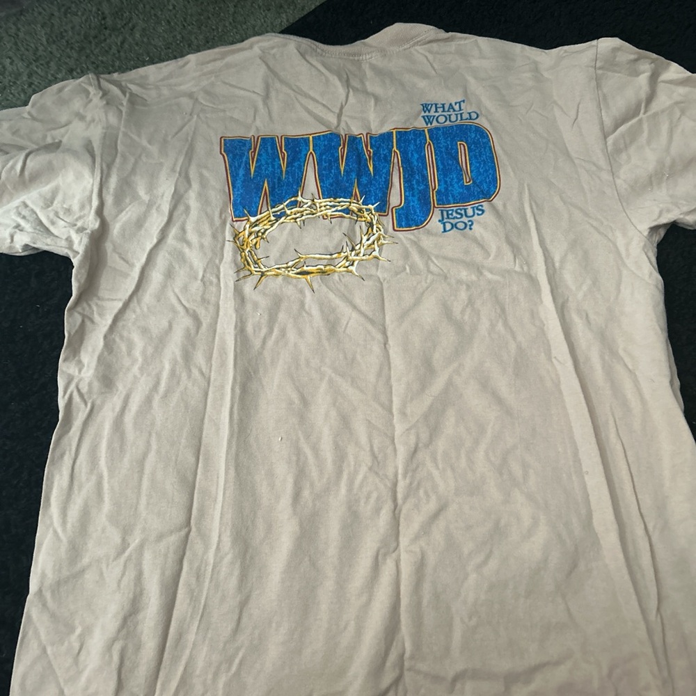 WWJD Graphic Men's Tee - Light Gray